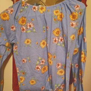 XL Children's Place long sleeve flowered shirt